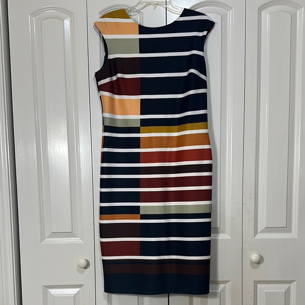 Striped Multicolor Sleeveless Dress